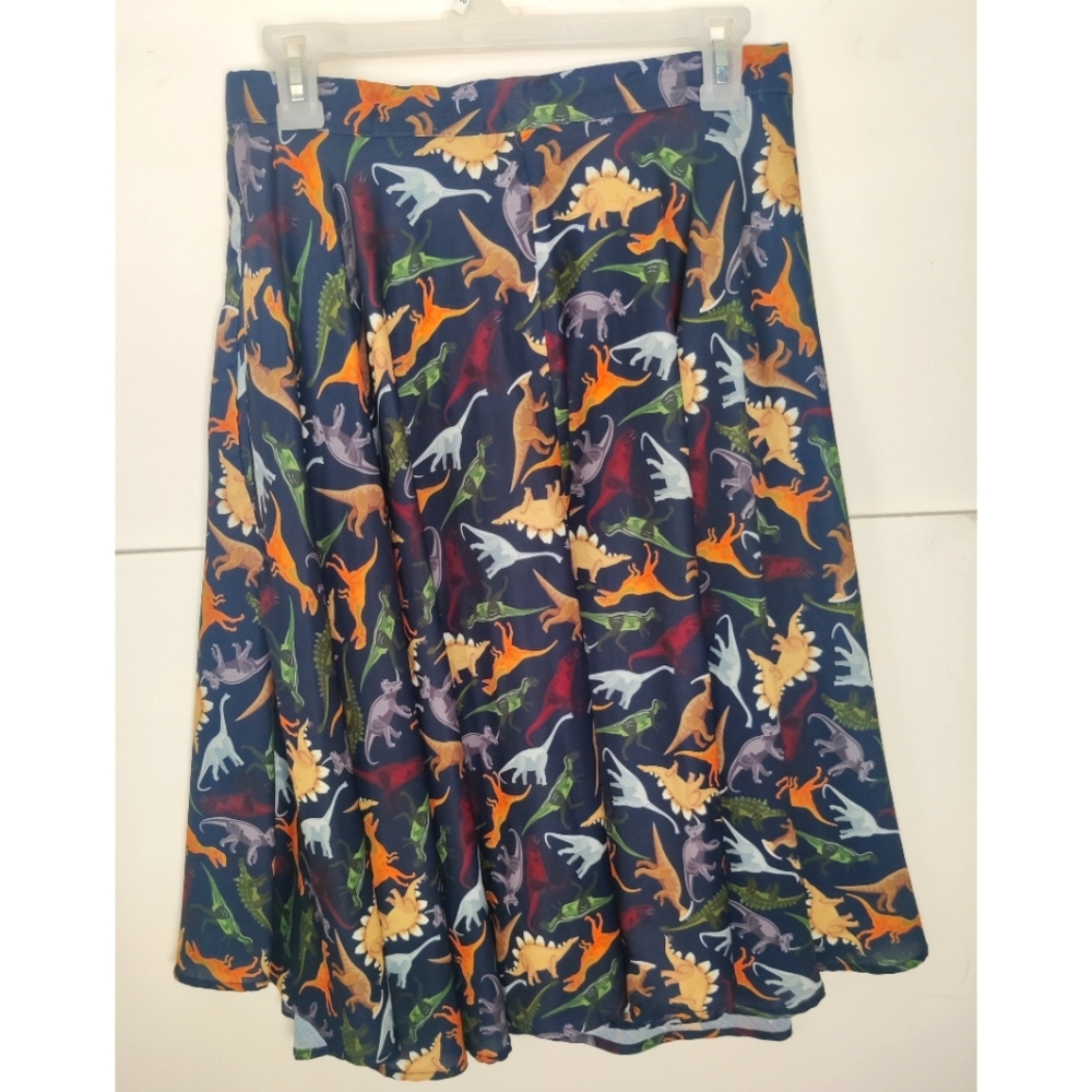 Vintage Dinosaur Skirt with Pockets